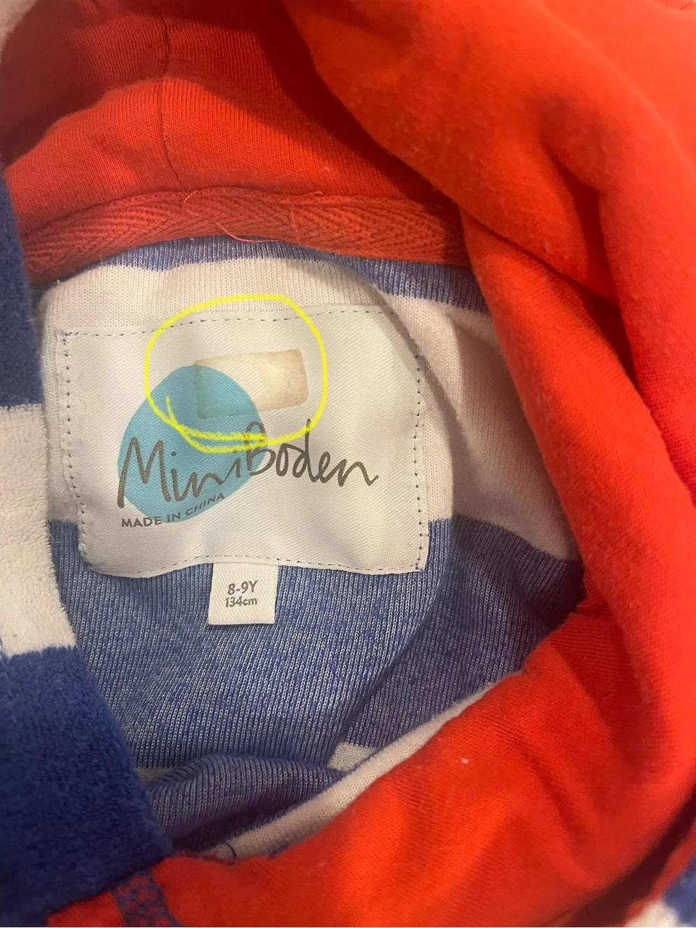 Mini Boden appliqué toweling cover-up 8/9 rainbow volcano dinosaur T-Rex unisex